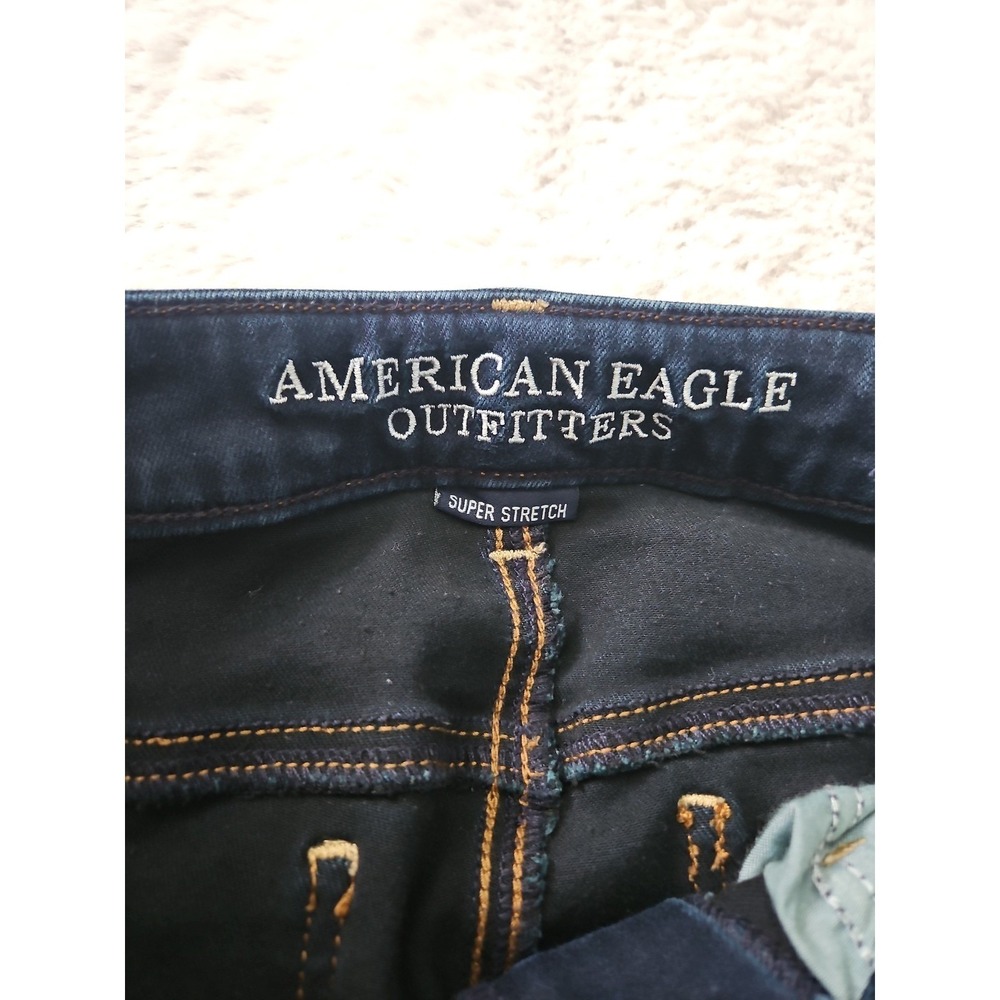 American Eagle Outfitters Dark Indigo Skinny Jegging Jeans 6 Regular Stretch - Picture 5 of 12